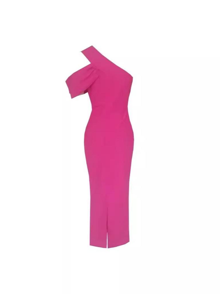 Women's One-Shoulder Slit Dress - Sexy Summer Nightclub Outfit