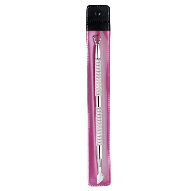 Nail Art Remover Tool: Double-Ended Steel Pusher & Cuticle Remover for Gel Polish
