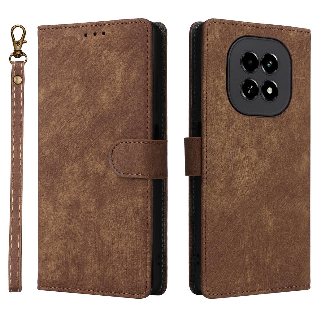 Für Realme V60 5G/V60s 5G Hülle RFID-Blockierendes Wallet Handy-Ständer PU-Leder Abdeckung mit Riemen