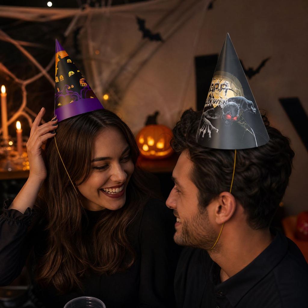 Halloween Party Hats for Kids Adults, Dance Party Decorations, Fun Costume Accessories