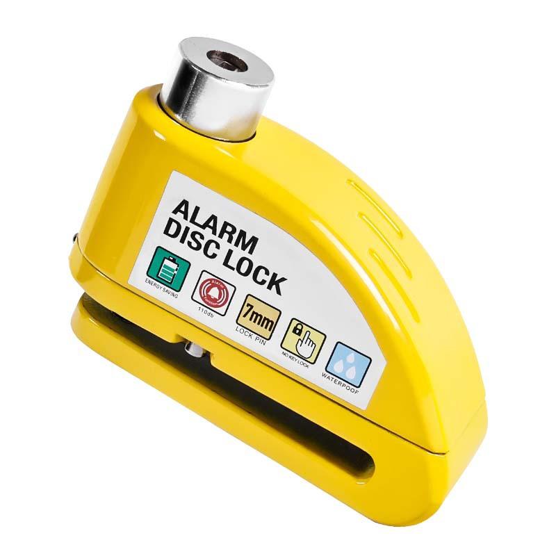 Bicycle Alarm Disc Brake Electric Lock Bike Anti-Theft Wheel Lock Waterproof 110dB with Reminder Cable Keys for Motor Scooter