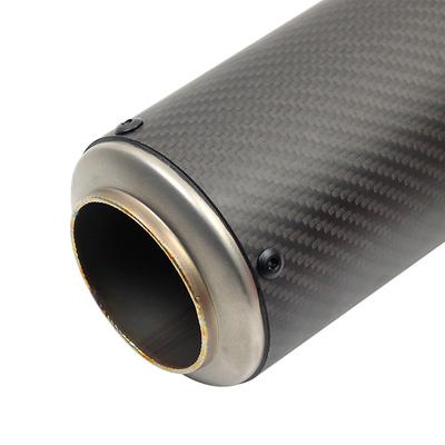 Evrensel Motosiklet Egzoz Susturucu Borusu 60.5mm Yuvarlak Paslanmaz Çelik