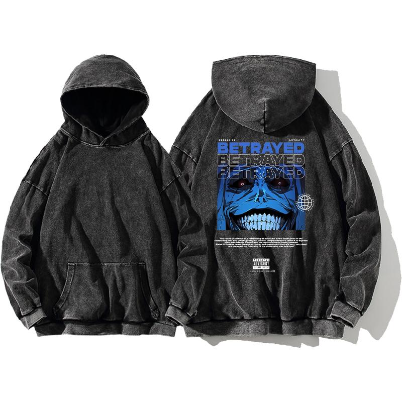 Anime Solo Leveling Sung Jin-Woo Cool Printed Hooded Men Women Washed Cotton Hoodies Loose Casual Sweatshirt Harajuku Pullover
