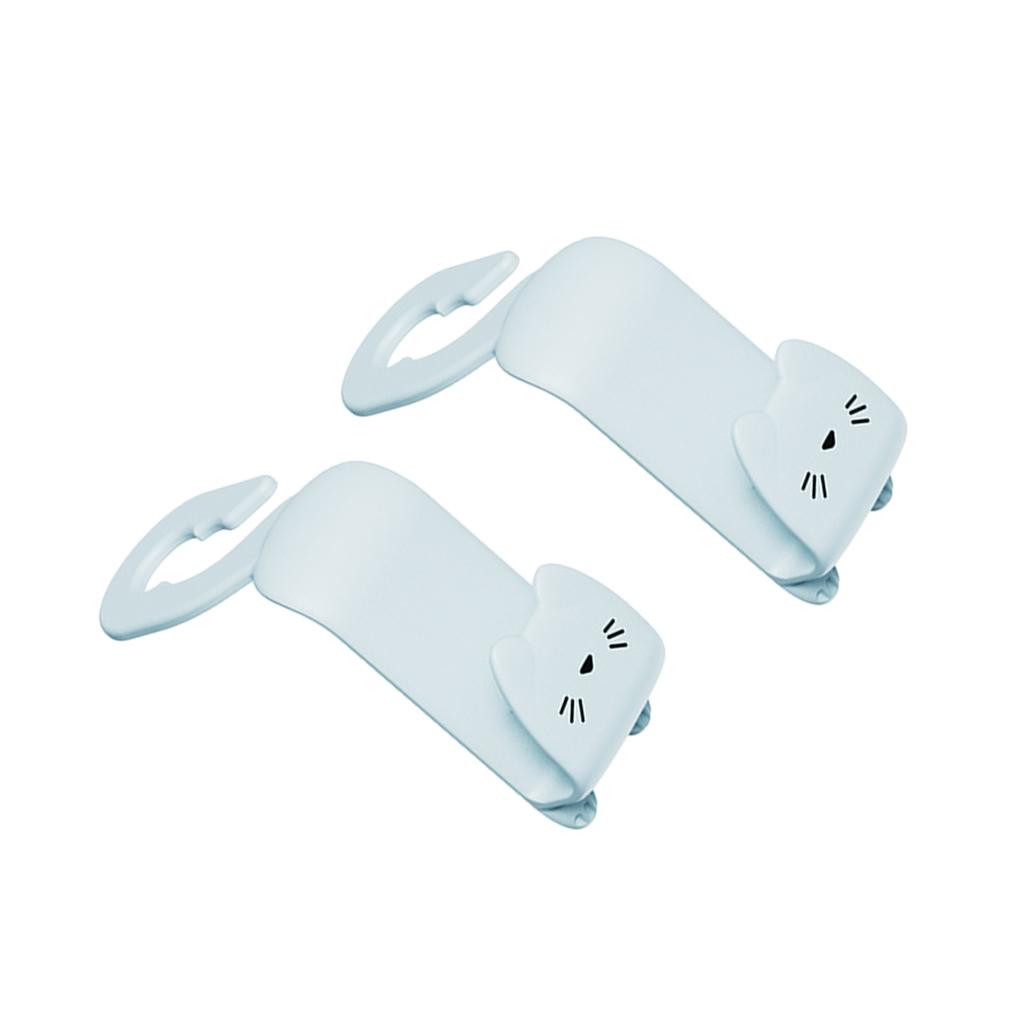 

2X Мультяшные крючки для подголовника автомобильного сиденья, зажимы, многоцелевая несущая вешалка, органайзер для сумок и одежды, автомобиль