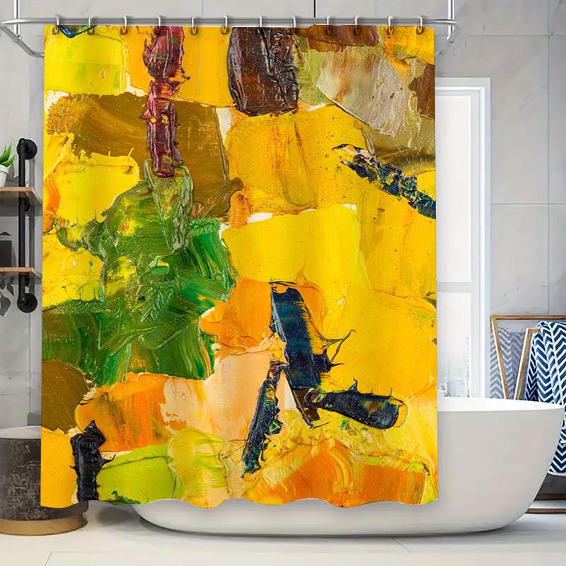 

Romantic Shower Curtain Gift Idea To My Husband Couple Matching Set With Moonlit Night Design In Blue Watercolor Background Deco W60H190(CM)-1 Pcs