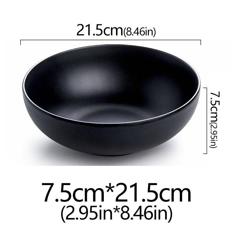 Frosted Melamine Ramen Bowl Imitation Porcelain Large Noodle High Temperature Resistance Bowl Salad Soup Bowl Fast FoodTableware