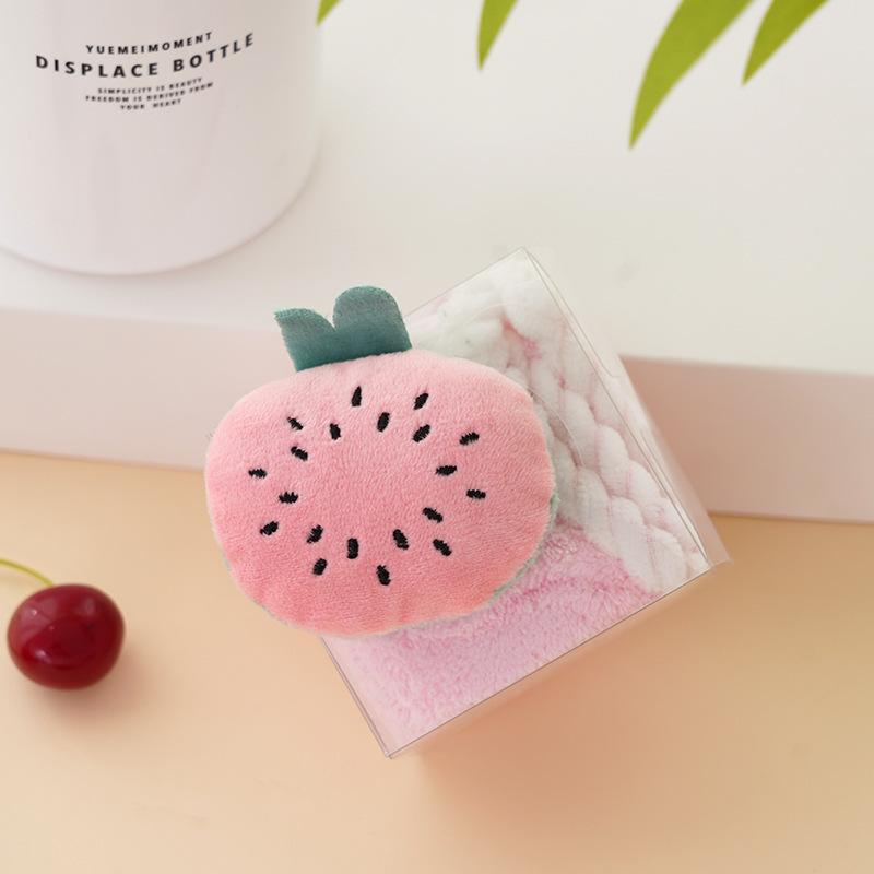 Kindergarten cartoon doll hand towel coral fleece thickened soft absorbent square towel kitchen hanging children's hair
