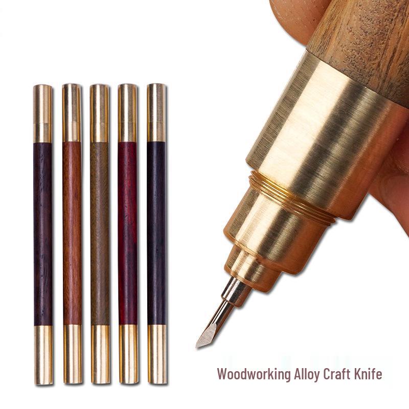 Dual-Use Carving & Utility Knife with Alloy Tip for Woodwork & Paper Cutting Single knife (with blade)