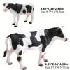 Oenux 2-Pieces Set Of Large Farm Animal Horse Cow Pig Sheep Goat Donkey Model Action Figures PVC Educational Cute Kids Toy Gift