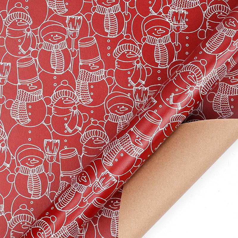 50x70cm Xmas Gift Paper Recyclable Kraft Wrapping Paper Christmas Wrapping Paper Sturdy For Wedding Winter Holiday Christmas