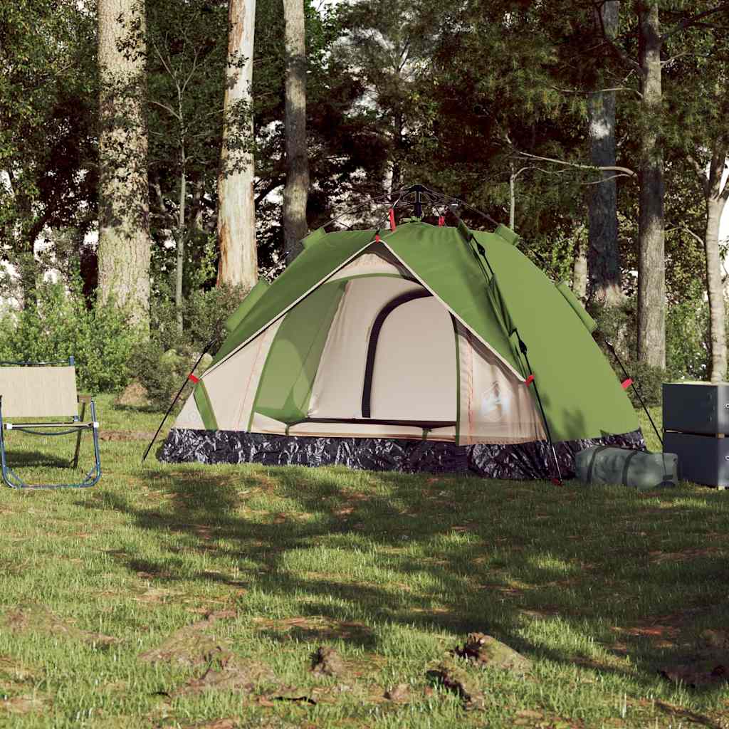 Vidaxl Tourist Tent, 2-Person, Green, Quick Setup