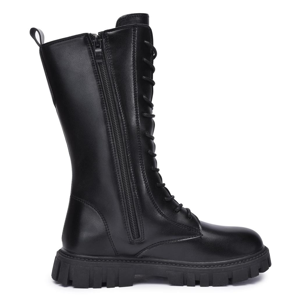 Skeblo Martin Perfect for Snow and Winter Perfect for Photo and Students Girls' Boots, Lace-Up Boots, Play, Children's Shoes, Hakama, Wear, Black,