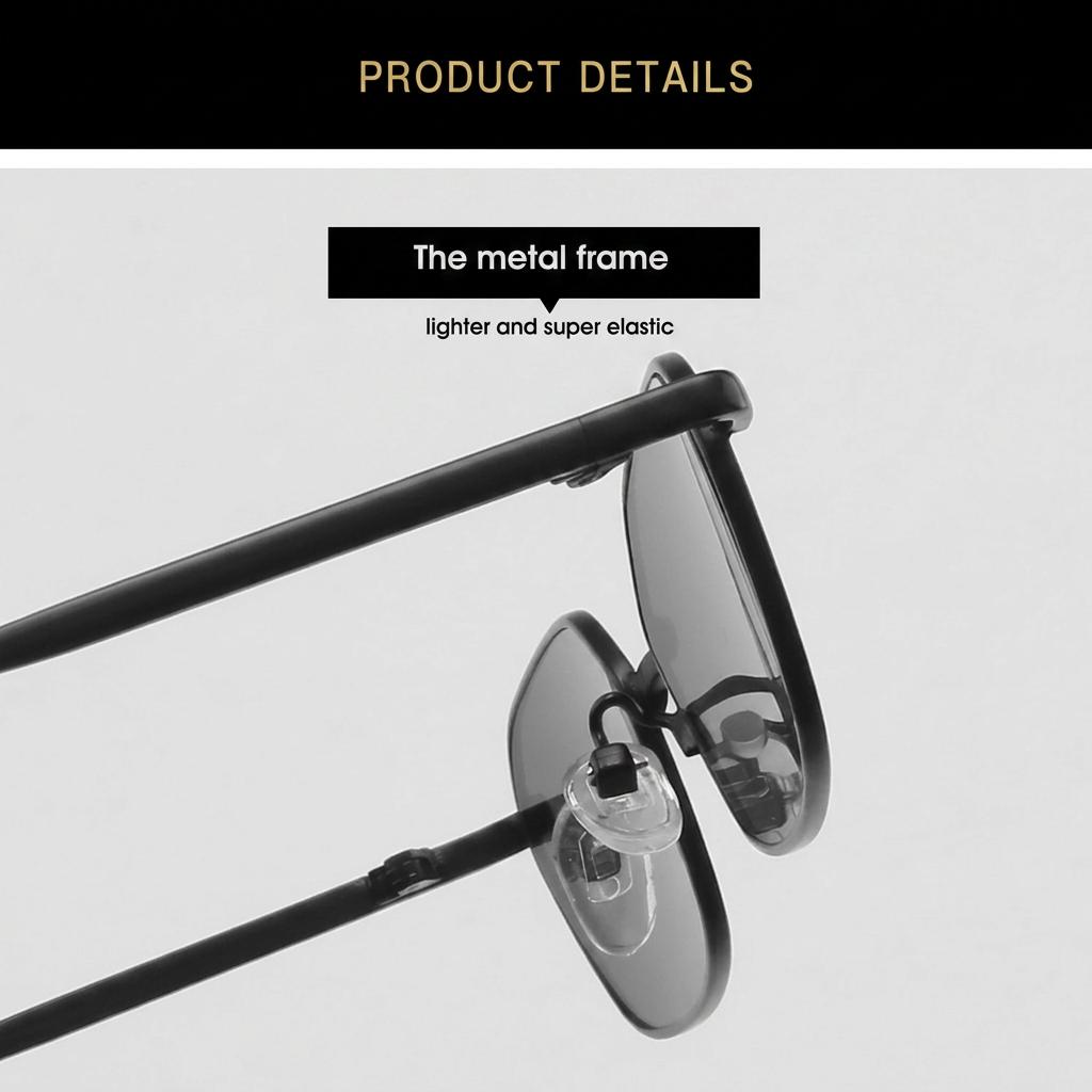 Vintage Retro Small Polygonal Sunglasses Lightweight Rectangle Metal Alloy Frame UV400 Protection Unisex Eyewear for Outdoor