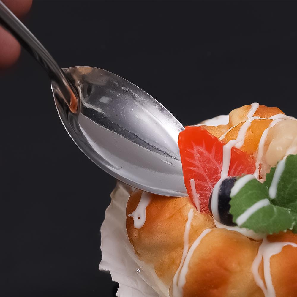 17cm Nerezové lžíce na zmrzlinu, dezert, meloun, čajové lžičky, kuchyňské, s dlouhou rukojetí, polévkové lžíce, naběračky, nádobí, náčiní