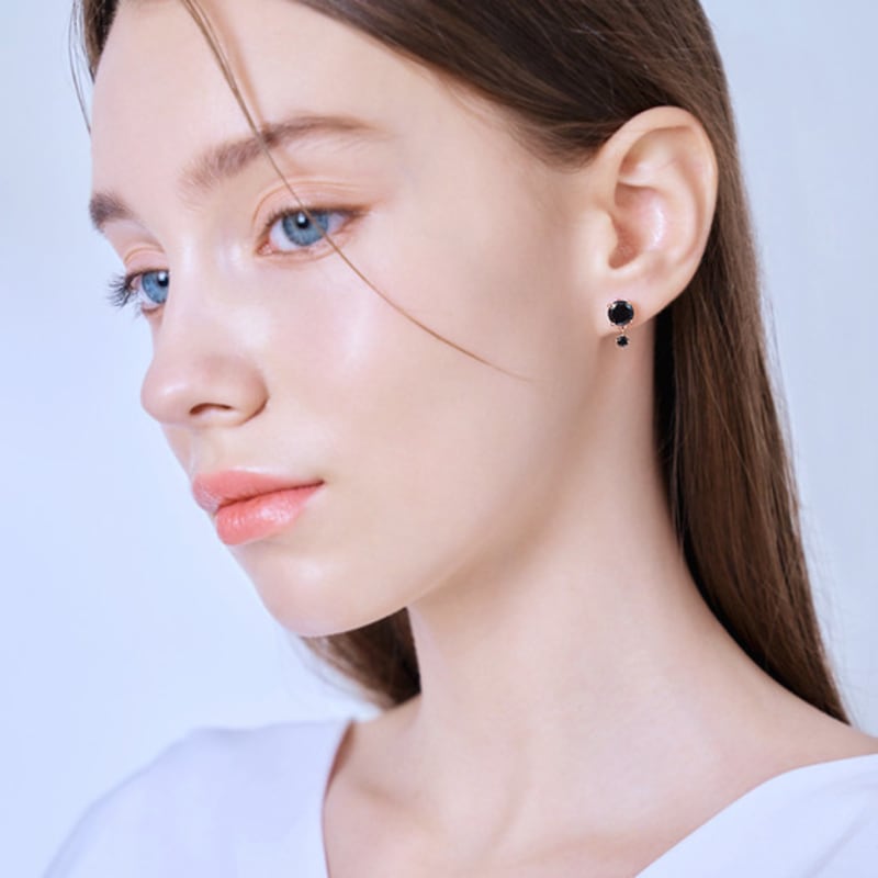 ELLE Jewelry 14K GF Unbalanced Double One Earrings ELGPEE432