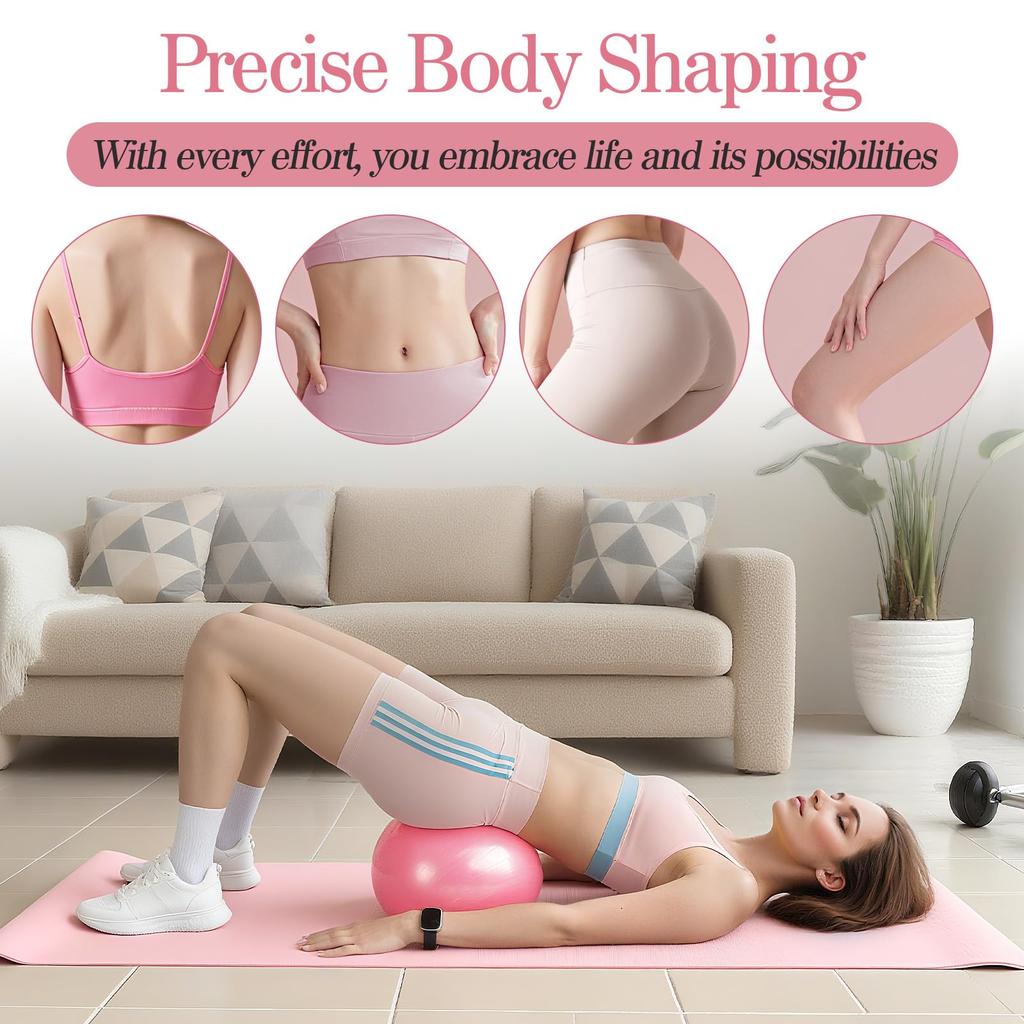 12Pcs Pilates Basic Set Fitness Ball Elastic Stretch Belt Back Shaping Muscle Training Fitness Yoga Equipment