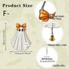 Pumpkin Design Acrylic Wall Hanging Mini Town Design Car Rearview Mirror Decoration  For Halloween
