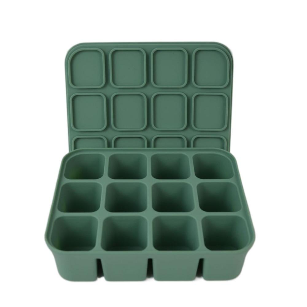 

4/6/12 Сетка Форма для кубиков льда Силиконовая Форма для детского прикорма Форма для приготовления кубиков льда Морозильник Green 12 Grid