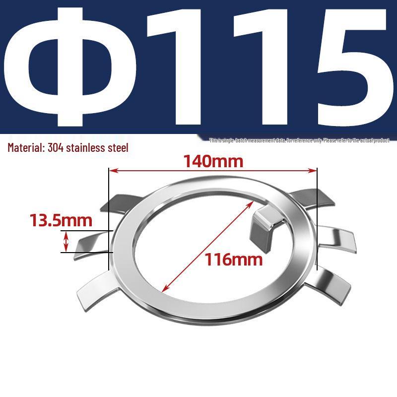 65MN Manganese 304 Stainless Steel Six-Claw Anti-Loosening Lock Nut Washer