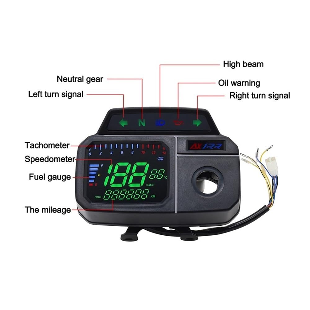 Motorcycle Speedometer with RPM for Suzuki AX100 Digital Moto Speedometer Meter Gauge Cluster
