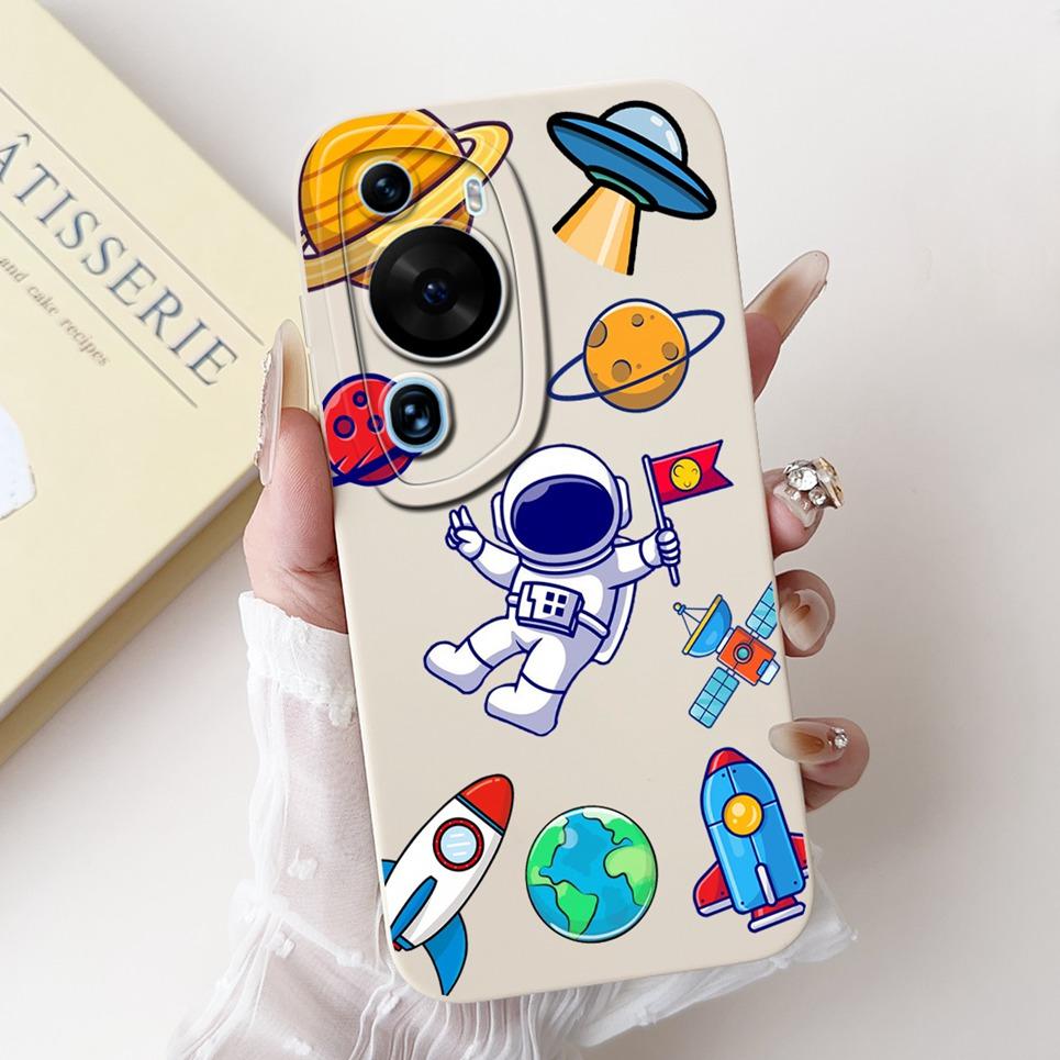 Cartoon Fashion Back Shell For Huawei P60 / P60Pro / P60Art Phone Bumper Case Soft Silicone Dragon Astronaut Funda HuaweiP60 Bag
