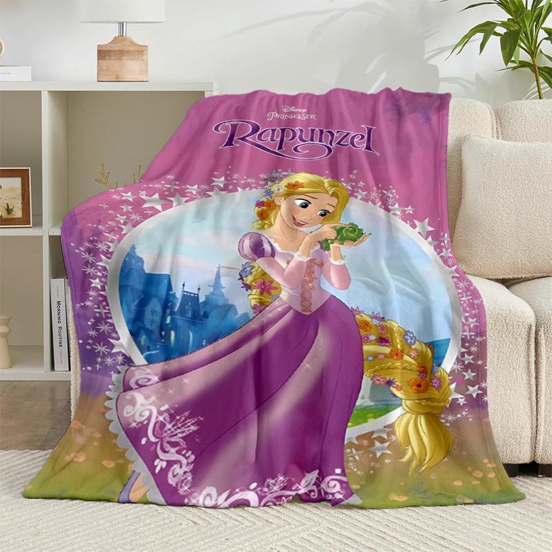 1PC Princess Rapun-zel Flannel Blanket Gift, Suitable for Both Men And Women, Soft Ideal for Beds And Sofa, Birthday Or Christmas Gift