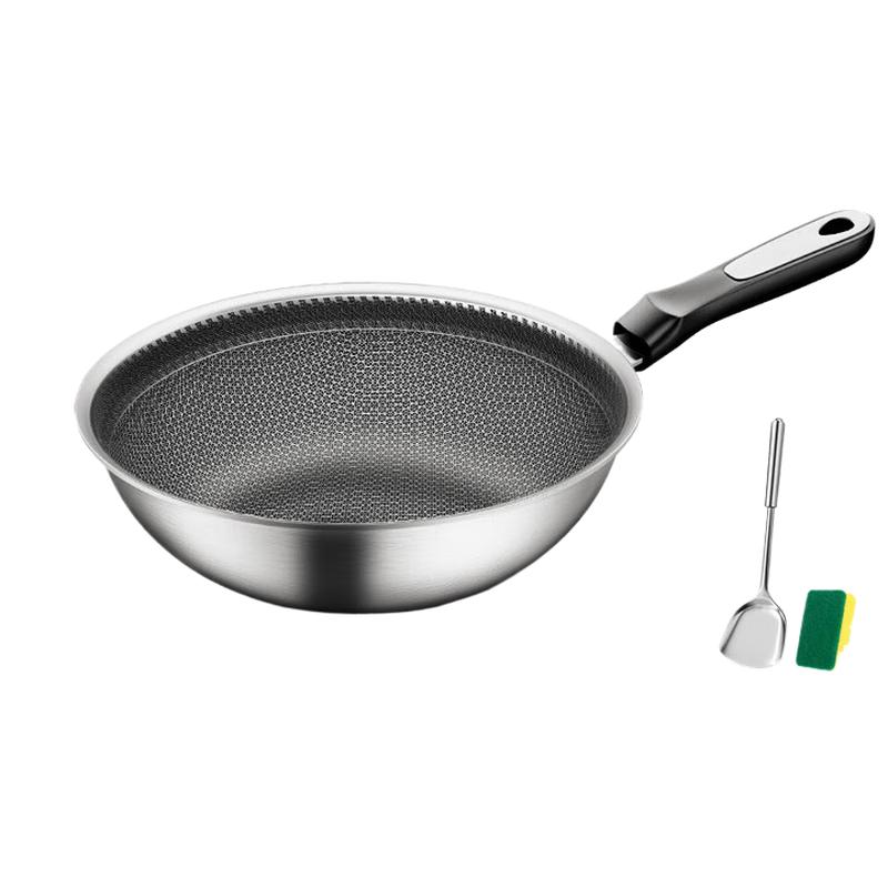 

410 Stainless Steel Non-Stick Stir-Fry Wok