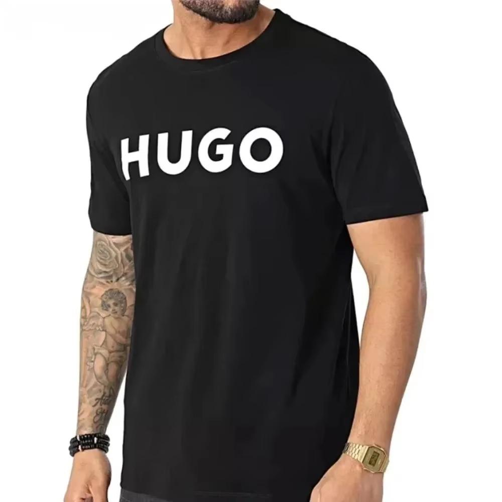 Hot Sale Men Women Fashion Summer Hugo Print Cotton T-shirt Brand Short Sleeve Tshirt Clothes Designer Luxury Tee Tops T Shirt