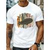 Vintage Zeppelin Illustration Herren Casual Rundhals Kurzarm T-Shirt für den Sommer, Übergröße