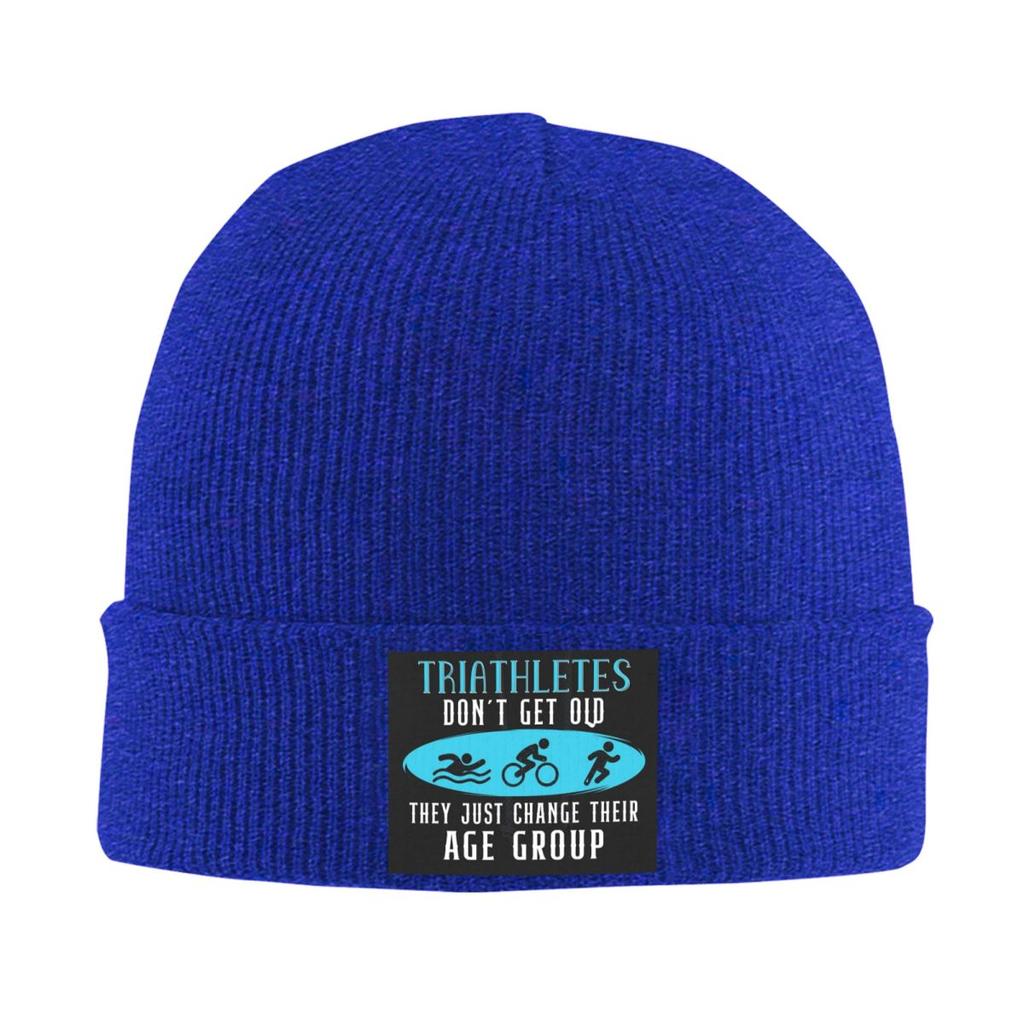 Triathlon Swimming Cycling Running Warm Knitted Cap Fashion Bonnet Hat Autumn Winter Outdoor Beanies Hats for Unisex Womenx Adult