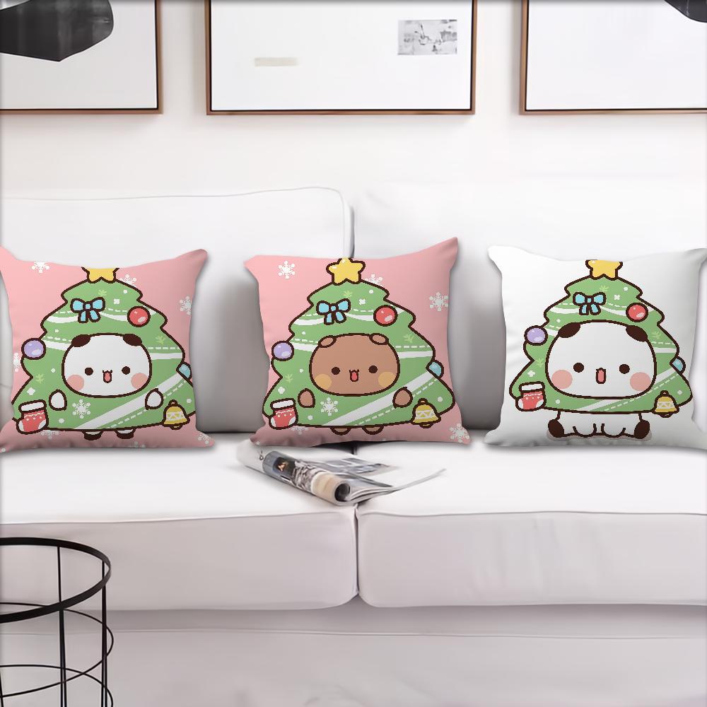 Cartoon dudu bubu Christmas tree cute cushion cover Pillow Cover Decoration Room Home Sofa living Office Car Nordic Simplicity