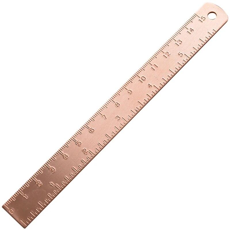 Copper Brass Ruler Outdoor Measure Ruler Tool EDC Measuring Rulers Portable Handy Straight Ruler Painting Measuring Tool