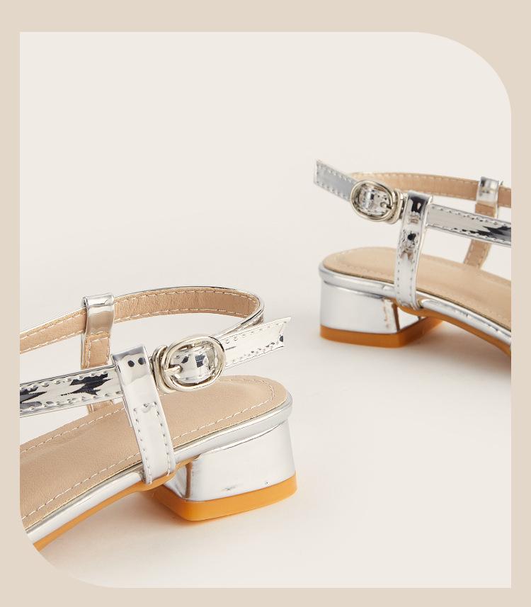 2025 Winter Rhinestone Crystal Flower Girls' Sandals: Stylish Flats & High Heels