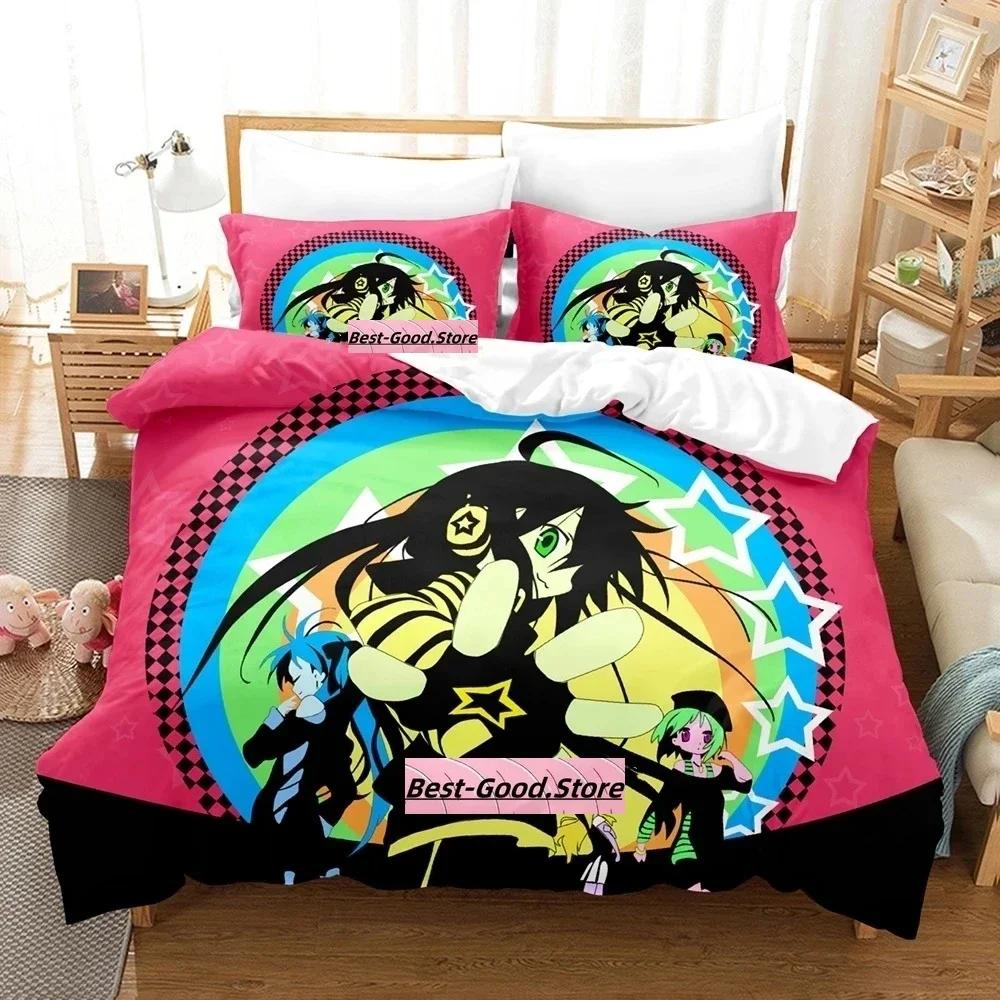 Lucky Star Konata Bedding Set Single Twin Full Queen King Size Bed Set Adult Kid Bedroom Duvetcover Sets 3D Anime Bed Sheet Set