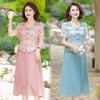 Summer High-End Mesh Skirt 2026: Stylish, Waist-Cinched, Belly-Concealing Dress for Middle-Aged Women
