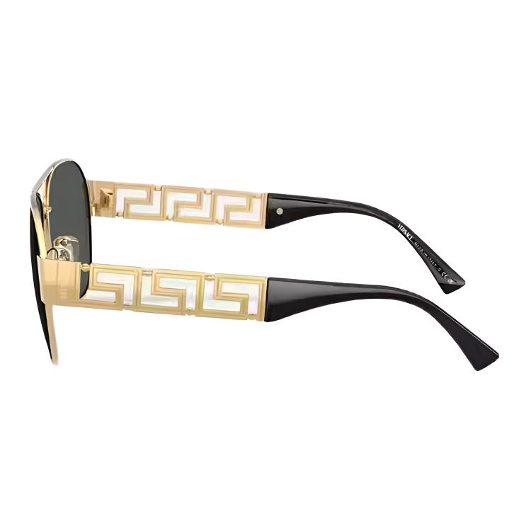 Versace Greca Personality Design Metal Butterfly Sunglasses Unisex Sunglasses Black Gold O2289-O10028761