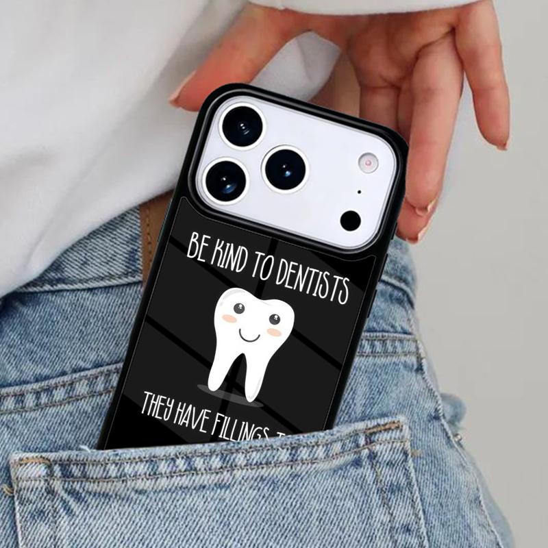 Dentist Tooth Quotes Phone Case for iPhone 16e 15 14 13 12 17 Pro Max Plus Air 17pro Cover Coque