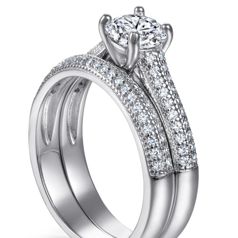 Bague Ringen Real 0.8 Ct D Color Moissanite Engagement Rings For Women S925 Sterling Silver Wedding Bands Jewelry With Certificate