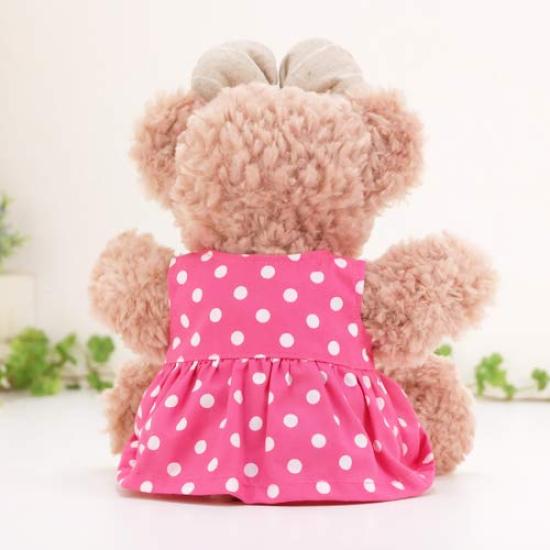 Duffy and ShellieMay plush and Handmade Disney Includes a bear Duffy and Minnie Mouse in a deep pink Puppet-sized costumes, clothes, dress-up outfits.