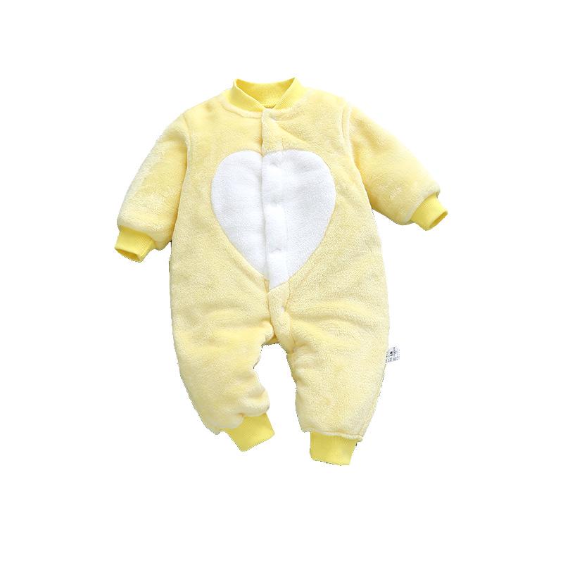 Tutina Spessa da Cartone Animato per Bambino: Flanella morbida, carina, a maniche corte per autunno/inverno