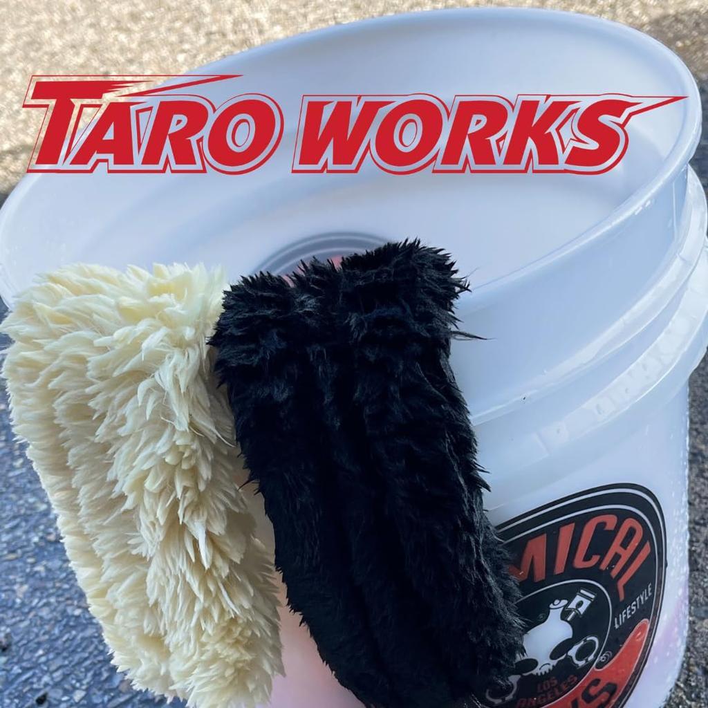 TARO WORKS Wheel Gap Car Wash Brush Strap Shearling Fiber Car Wash Scratch Resistant Beige
