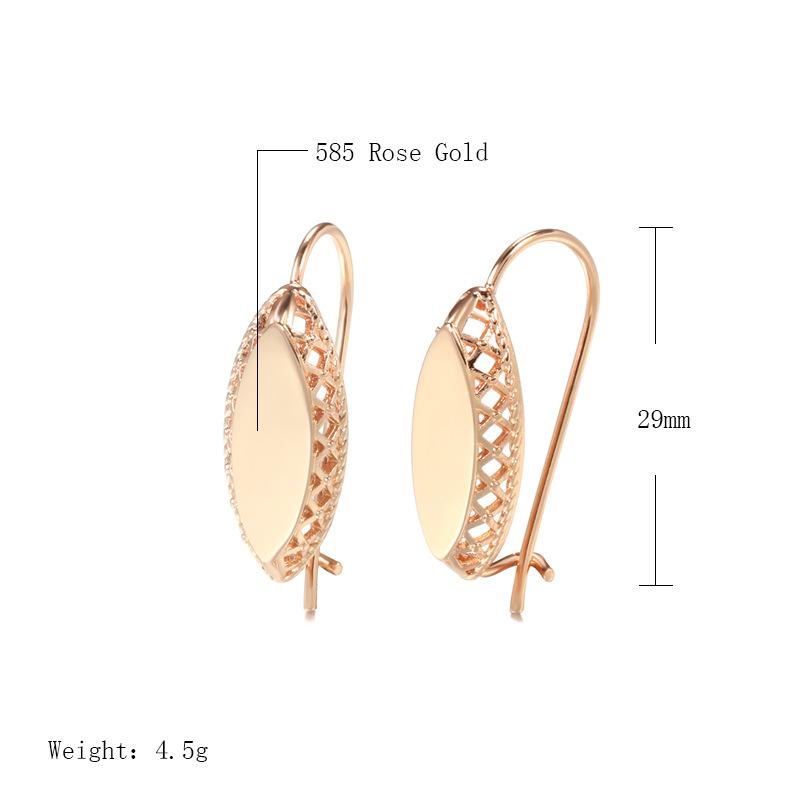 Hollow Unusual Earring Rose Gold Color Long Drop Earrings for Women Gift Geometric Daily Fashion Jewelry