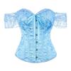 Corset Vintage Lace Trim Waist Shaper With Boning For Women Summer Fashion