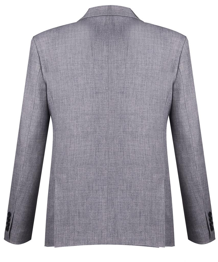 Paletot Notched Bokeh Single Blazer_Gray