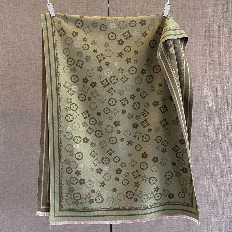 

Женский осенний высококачественный теплый шарф, шарф из имитации кашемира, средний и длинный, внешняя шаль, шарф с односторонним принтом 185*65CM