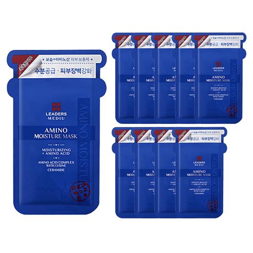Leaders Mediu Amino Mask Moisture Sheet Mask 10pcs