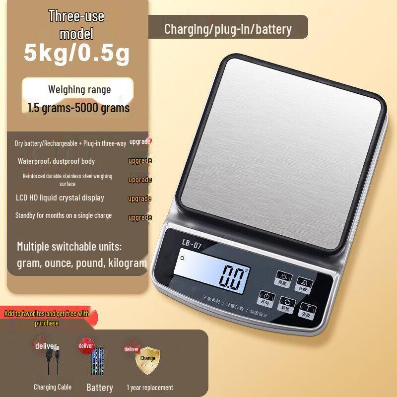 Ru Han IPX5 Waterproof Electronic Kitchen Scale