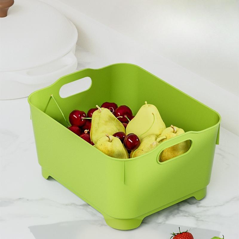 Portable Draining Basket, Large-capacity Kitchen Washing Basin, Sink, Washing Basket, Dishwashing Chopsticks, Fruit Washing Basin