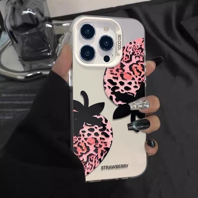 

Передовой чехол с розовым леопардовым узором для iPhone 16 15 14 13 Max 11 12 Pro, чехол-накладка, funda, бампер, coque For iPhone 11 Pro Max белый дыма