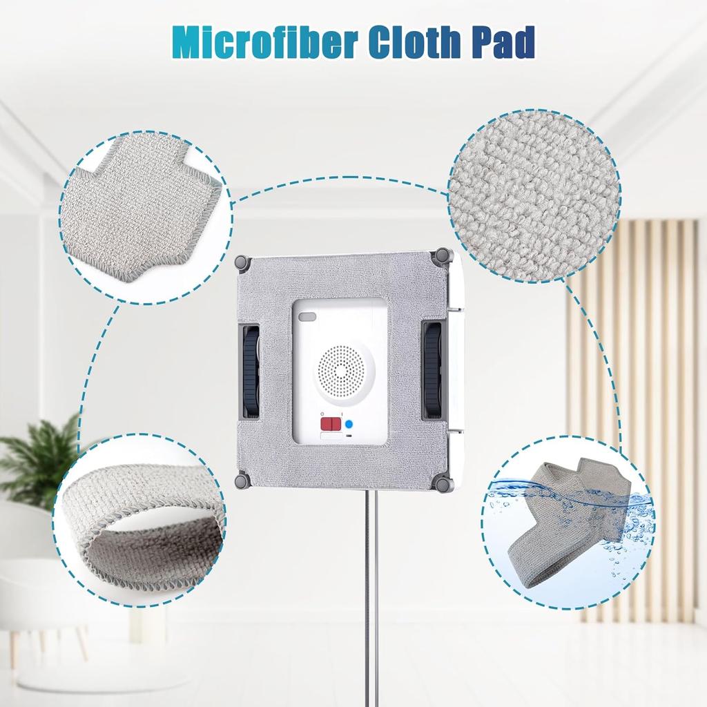 Washable Mop Cloths Cleaning Rag for Ecovacs WINBOT W1 / W1 Pro Window Cleaner Robot Accessories